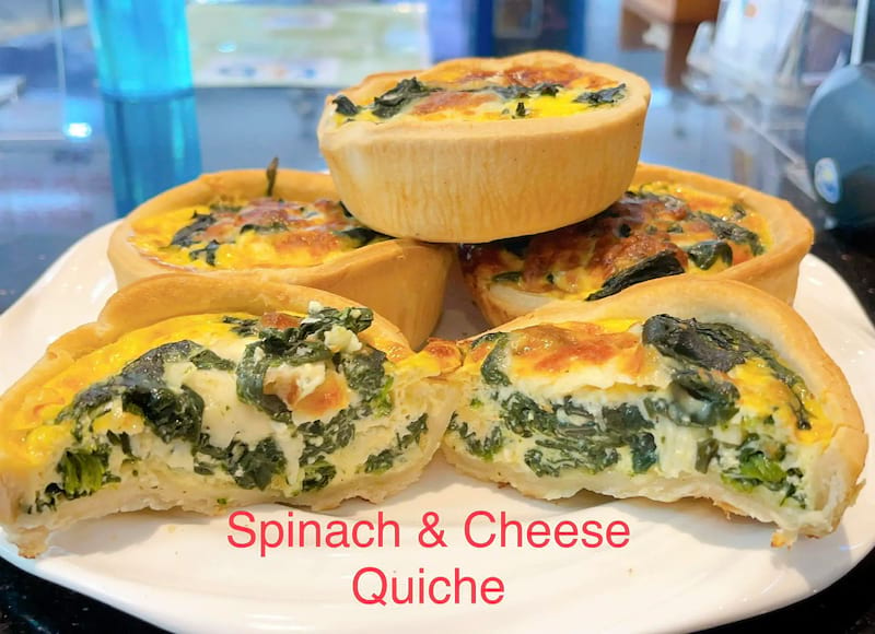 Spinach & Cheese Quiche