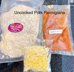 Uncooked Pork Parmigiana 220 b