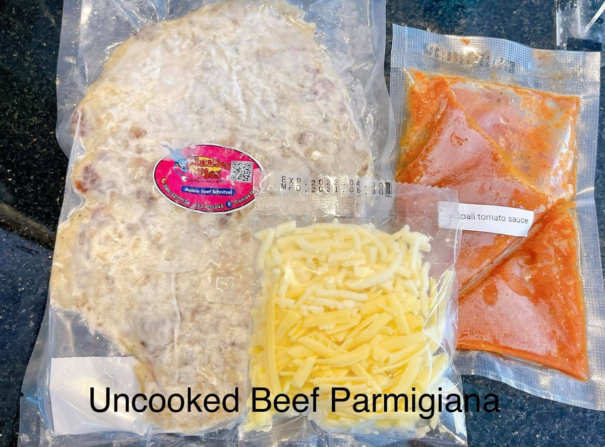 Uncooked Beef Parmigiana 230 b